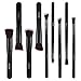 Abody 9PCs Makeup Brushes, Premium Cosmetic Brushes Set, Foundation Brush Blending Face Powder Blush Concealers Eye Shadows Professional Make Up Brushes Kit (Black)