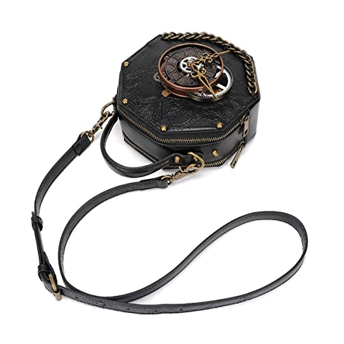 Small Crossbody Purse and Handbags for Women Cute Shoulder Bag Unique Steampunk Metal Clock Costume Cosplay Accessories4