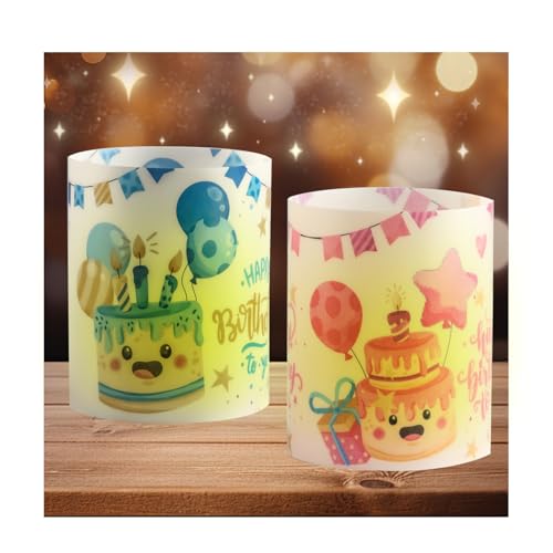 12 Pcs Linternas para Decoración de Mesa de Cumpleaños, Cubierta de Velas de Té para Decoración de Mesa de Bautizo, Decoracion Mesa Cumpleaños Carnaval para Niña y Niño