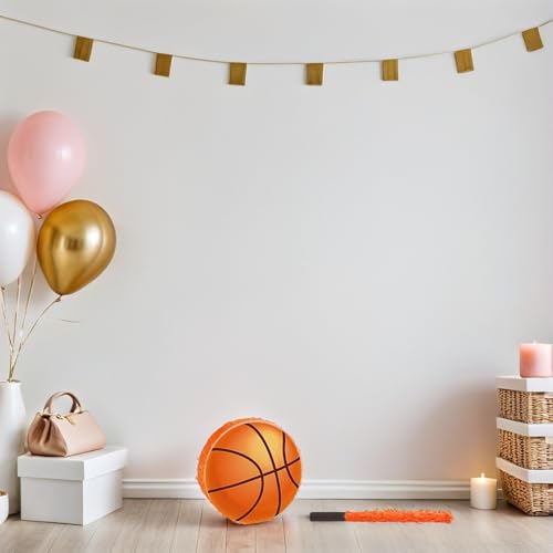 Piñata basket avec batte résistante et confettis pour jeu de fête rigide