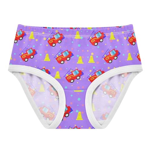 Little Girl Underwear Toddler Panties Kids Undies Vehicle Trucks Soft Cotton Briefs 2T-8Y