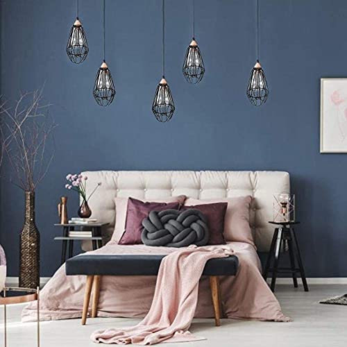 Paralume Vintage a Forma di Gabbia,Porta Lampada a...