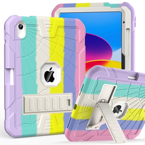 SIBEITU Kids Case for iPad (A16) 11-inch 2025 / iPad 10th Gen 10.9-inch 2022, Shockproof Rugged Hybrid 3-Layer Protective 11/10 Gen iPad Cover with Kickstand & Pencil Holder for Girls Boys, Camouflage
