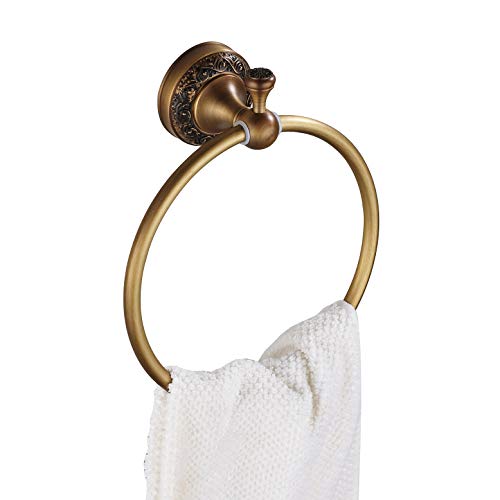 Antique Brass Bath Towel Ring