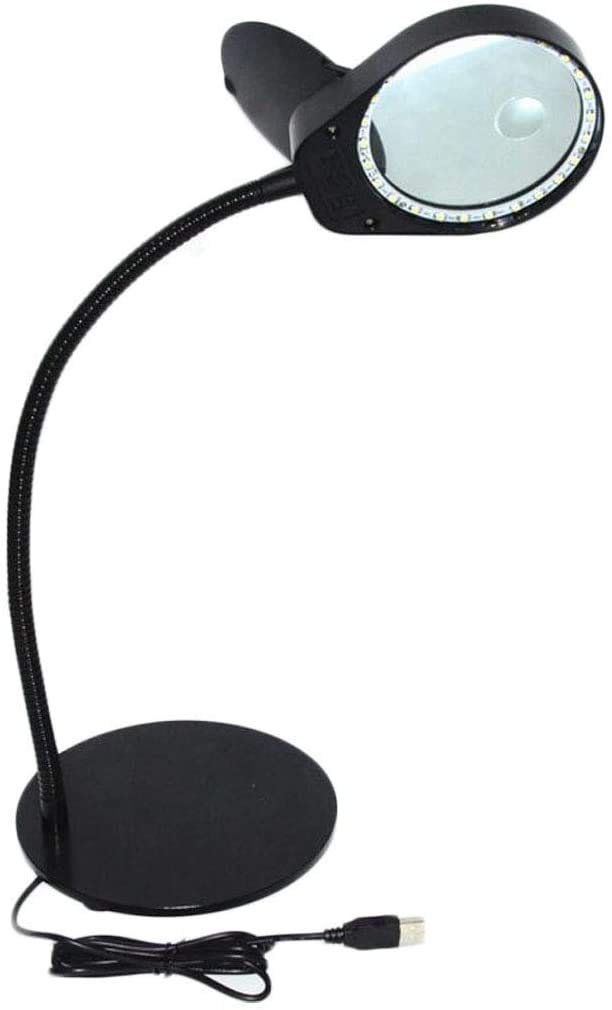 SaryEdge Magnifiers Magnifier Magnifying Glass Lens 3 Times 10 LED Light Double Desktop,