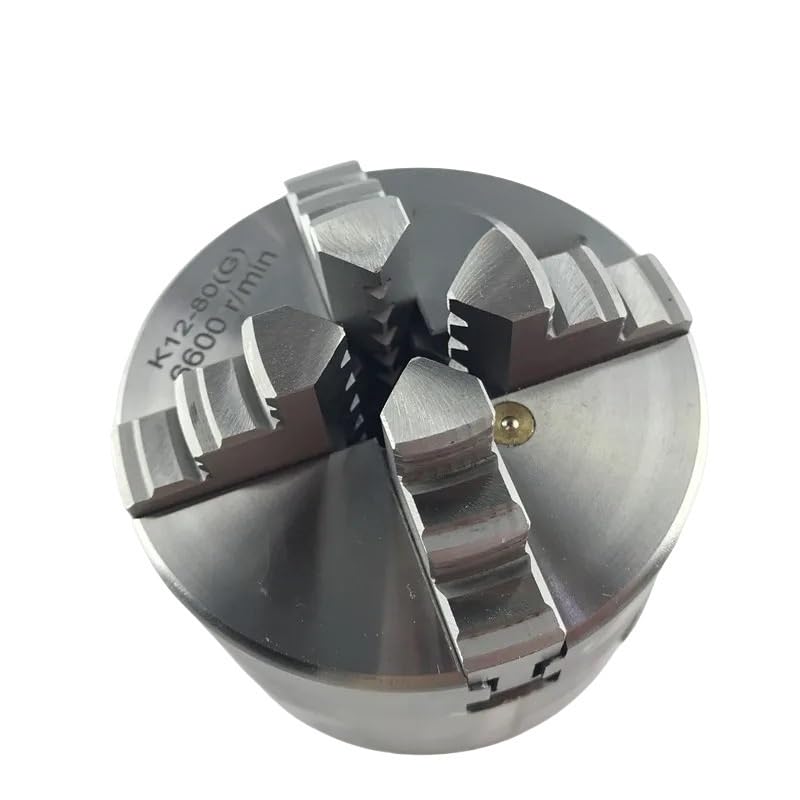Mini mandril de torno manual autocentrante de 4 mordazas K12-80: compacto y duradero for trabajar metales