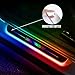 Custom Car Logo or Text LED Door Sill Lights, Automatic Sensing 7 Colors/12 Changing Modes, Wireless Design Led Atmosphere Car Welcome Lights, Suitable for All Cars
