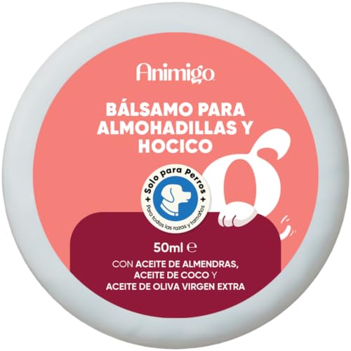 Animigo Bálsamo Protector de Almohadillas y Nariz de Perros y Gatos, 60 ml - Crema Hidratante Natural con Cera de Abeja y Aceites Esenciales, para Irritación, Picores y Piel Agrietada y Seca