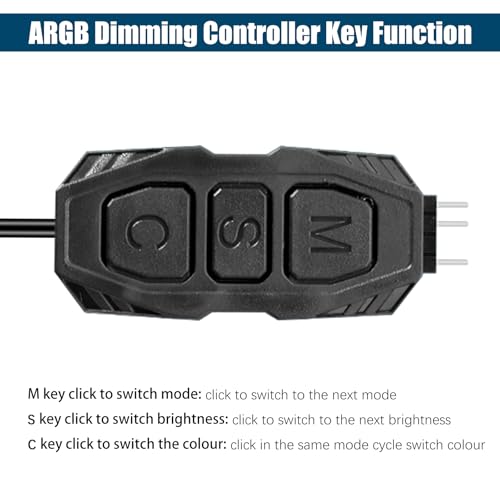 ARGB Controller con Remote Binghe 5V 3-Pin ARGB Controlador Controlador de regulación RGB 14 Key Remote Control Switch Colors Para Barras de Luces Controlador de iluminación - imagen 3
