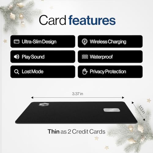 undefined SPOTMINDERS Christmas Stocking Stuffers for Men Apple MFi Certified Credit Card Wallet Tracker PRO (iOS Only) 0.07in Works with Apple Find My White Elephant Gifts for Women Rechargeable Tracking Card の商品画像 7