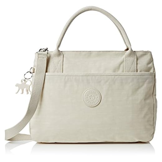 KiplingCARALISA BASIC PLUS - Borse a Tracolla Donna , Beige (Beige (Dazzling Cream 32V)), 34x25x11 cm (B x H x T)