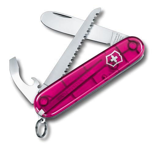 Victorinox Schweizer Taschenmesser My First Victorinox Multitool Swiss Army Knife mit 9 Funktionen Klinge ohne Spitz Schraubendreher 5 mm