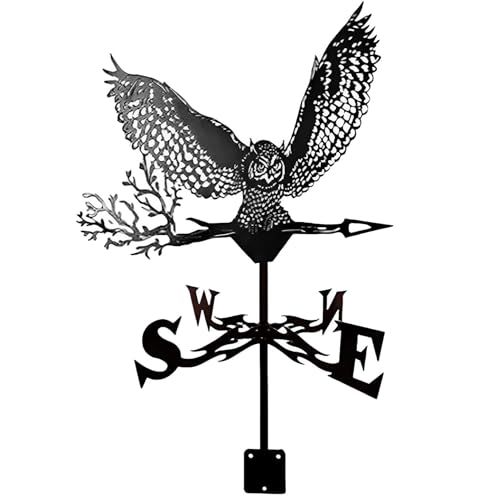 LYDSB Girouette en Forme d'aigle en métal pour décoration de Toit de Jardin extérieur, girouette en Acier Inoxydable, Mesure de la Vitesse du Vent et de la Direction