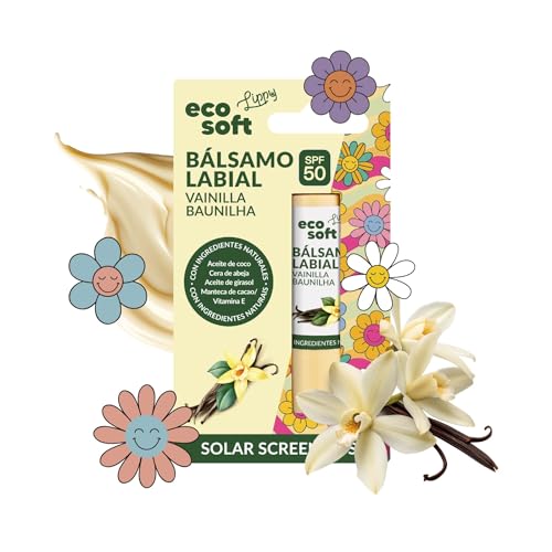 Eco Soft Bálsamo Labial Natural con SPF 50, Sabor...
