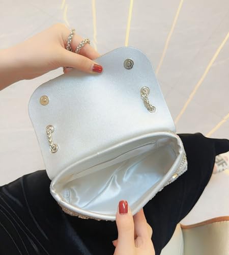 Image of Sweetovo Rhinestone Clutch Purse, Sparkly Evening Bag with Chain for Women