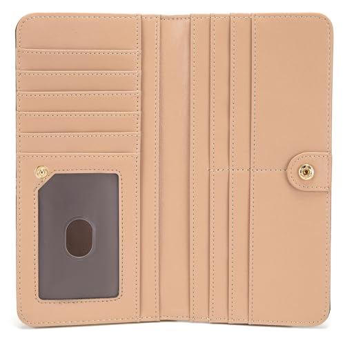 Image of Ultra Slim Thin Leather Women Wallet Rfid Blocking Credit Card Holder Bifold Clutch (Pink Bow)