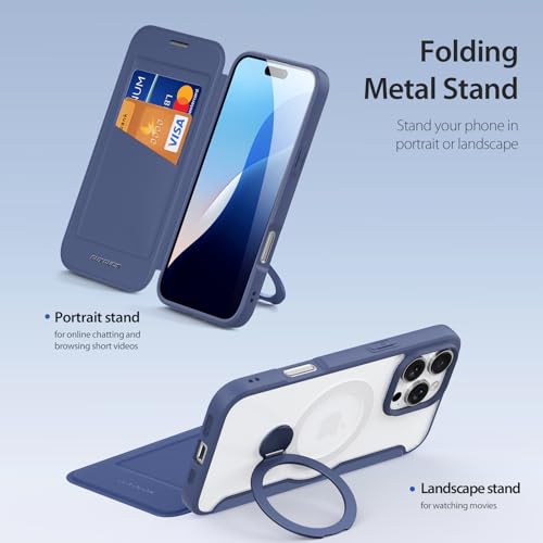 Coque support magnétique MagSafe pour iPhone 16 Pro Max dos transparent slim