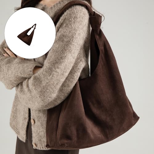 Sac sous les bras léopard grand format en velours vintage - 4