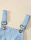 Borlai Kleinkind Baby Mädchen Kleidungsset Ruffle Langarm Gerippter Strampler Oberteil Plaid Hosenträger Rock Outfits mit Stirnband