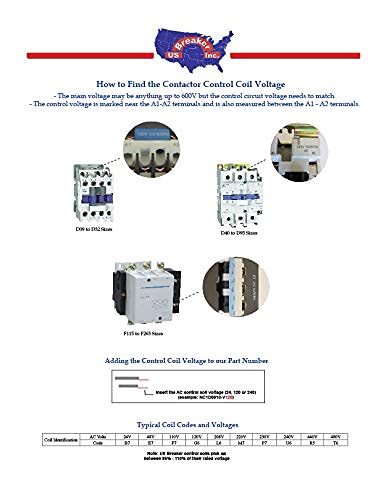Us Breaker Nc1-D2510-V24 Ul Listed (For Usa) Replacement For Telemecanique Lc1D2510 B7 (Lc1 D25 10) (24V Coil) Contactor #TOP3