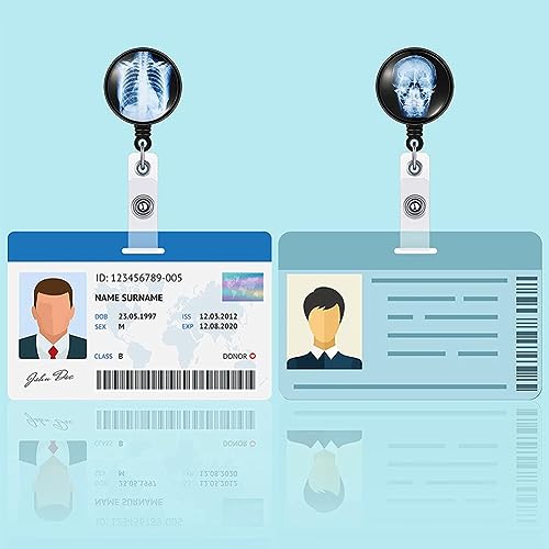 3 Pz X- Badge Reel Retrattile Infermieristica Nome...