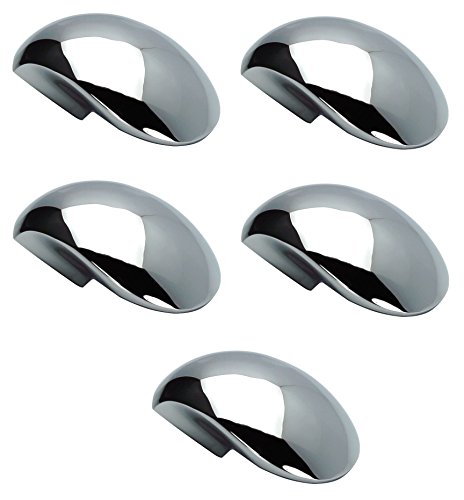 VIBORG 5 pièces Boutons de Portes pour placards Tiroir Modernes Meuble Commode poignées de tiroirs Moderne Chrome Cover