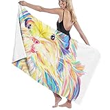 Oudrspo Toalla de Playa de Microfibra sin Arena de Secado rápido súper Absorbente Toallas Grandes de Gran tamaño Manta Bandera de Las Islas Canarias