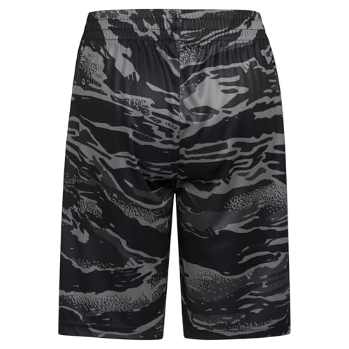 adidas Bermuda masculina AOP Tiger Camo com 3 listras, Preto, 2 Anos