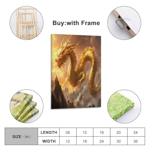 Toile décoration de la maison dragon idée cadeau originale