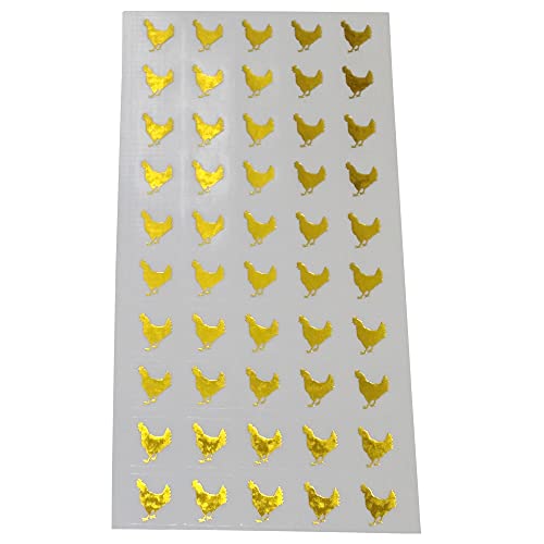 Chicken Meal Stickers for Place Cards- Meal Stickers (Clear with Gold Icon) by Savor The Memories