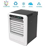 ★ portable & fácil de usar: Con diseño portátil y compacto, Este práctico enfriador de aire se puede mover fácilmente alrededor de. USB-Powered.