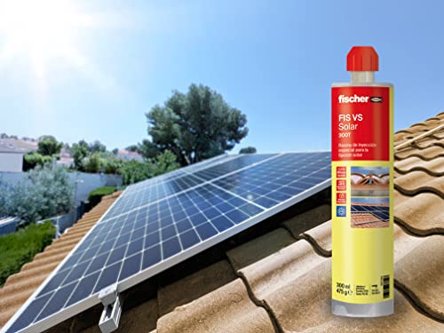 fischer FIS VS SOLAR 300T Chemische emmers, vinylhars voor bevestiging van zonneplaten, beton, tegels, baksteen, rail, bestand tegen hoge temperaturen (300 ml) - Afbeelding 4
