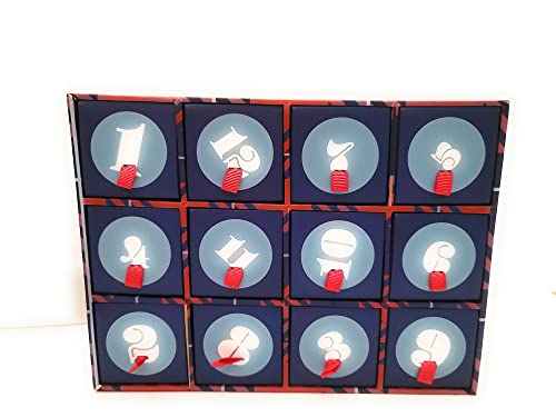 Happy Socks Mens 12-Pack 12 Days of Christmas Socks Gift Set Bright Combo Men's Shoe Size 8-12 One Size