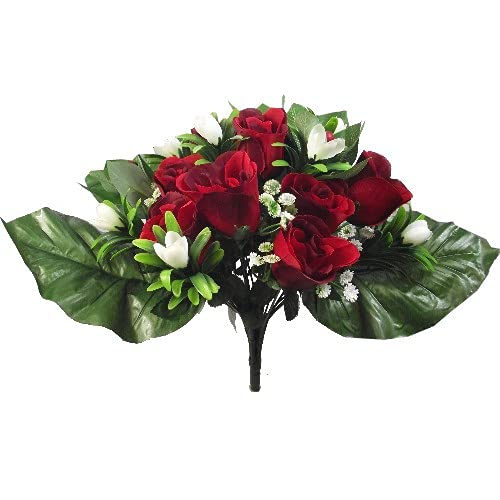 Rosas artificiales y bayas de 42 cm Cover