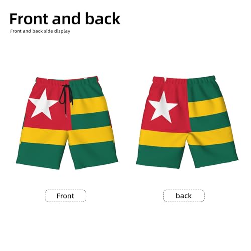 Flag of Togo Youth Beach Pants, Soft and Breathable, with Drawstring Waist, Suitable for Sports and Leisure.2