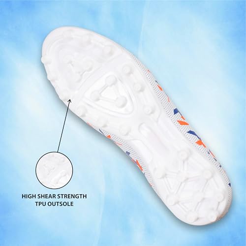 Image of Nivia Encounter Mg 2.0 Football Stud for Men, Synthetic Leather Upper, Lightweight Insole,High-Shear Strength TPU Outsole, Ideal for Hard & Grassy Surfaces