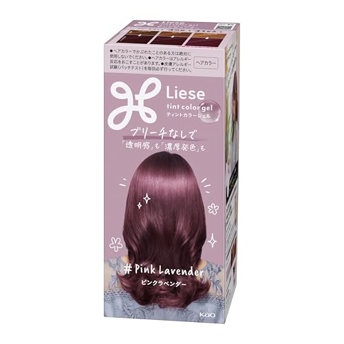 Liese Tinte de gel de color cremoso para el cabello, lavanda rosa, morado japonés, sombra vibrante de larga duración con acabado brillante y suave, Kao Japón