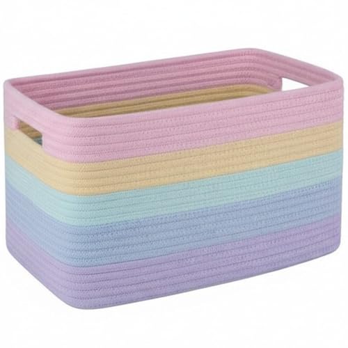 Panier à couvertures grand format en corde avec poignées intégrées - 2
