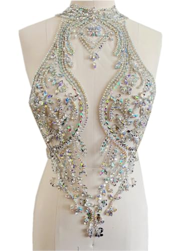 Dentelle applique à main perlé patch pour vêtement et accessoires de mariage