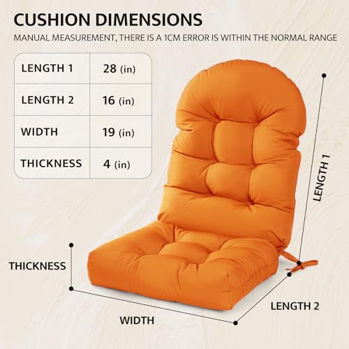 Image of mudilun Adirondack Chair Cushion Waterproof 44x19x4in Rocking Chair Pads