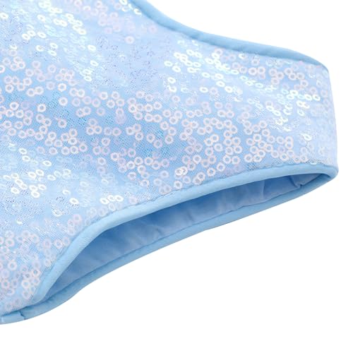 famuka Toddler Sequin Dress Little Girl Sleeveless Party Dress Summer Mesh Tulle Dress4