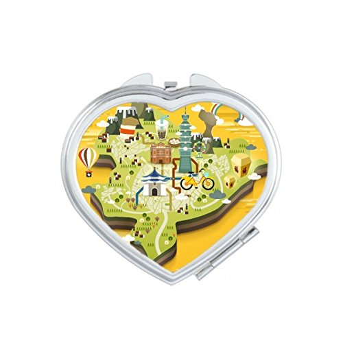 Miroir compact dragon boat double face pour maquillage de précision - 2