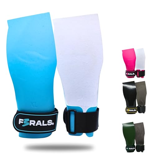 F3RALS ® Calleras para Cross Training | Sin Magnesio - Mejora el Agarre y Protege la Mano - Más Reps Menos Fatiga - para Hombre y Mujer - Hand Grips (Azul S/M)