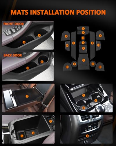 Forro Antipolvo Consola para BMW X3 G01 2018-2025 Negro miniatura 5