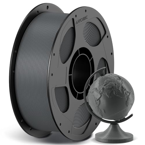 Image of ANYCUBIC High Speed 3D Printer Filament 1.75mm, Print Up to 10X Faster, Rapid PLA Filament with High Prints Quality, Dimensional Accuracy + /- 0.02mm, Fit Most FDM 3D Printers, 1KG Spool, Texture Grey