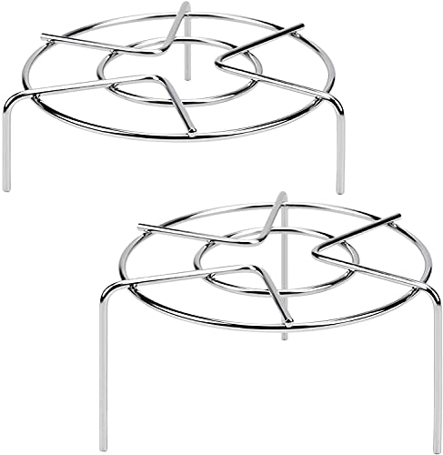 Acier Inoxydable Cuisson À La Vapeur Rack,Support à Vapeur Grille de Cuisson Ronde en Acier Inoxydable,pour Casseroles, Casseroles, Grilles De Refroidissement, pour La Cuisson (2 Pièces