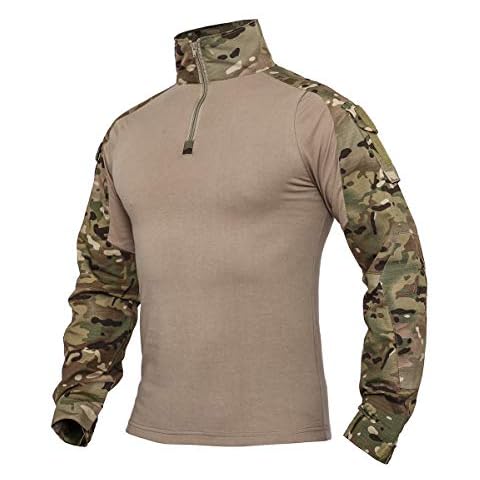 XKTTAC Camisa Militar Hombre con 2 Bolsillos Cover
