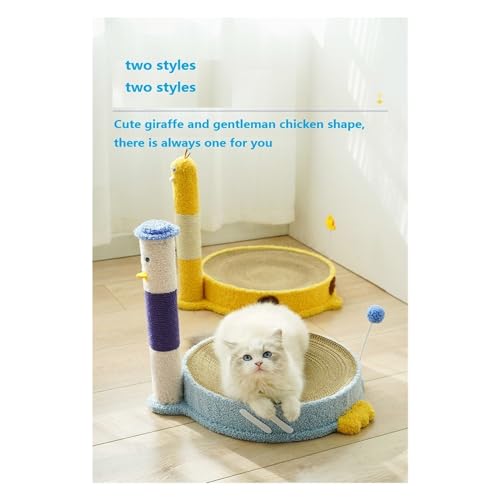 Arbre à chat avec griffoir remplaçable et bac à litière intégré beige - 7