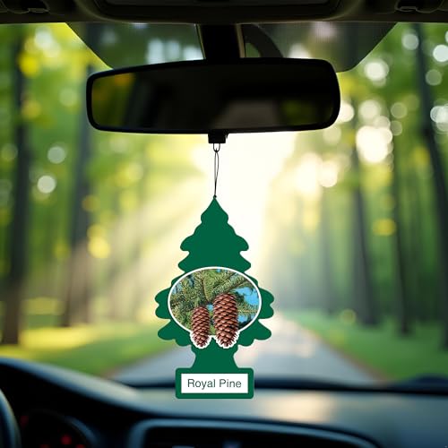 Image of Little Trees Royal Pine Air Freshener (Pack of 3) | Fresh Evergreen Fragrance | Iconic Tree Hanging Design | For Car, Home, Wardrobe | Imported from USA