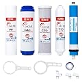 Jacar 5-stage Reverse Osmosis Water Filter Replacement Set with 50 GPD RO Membrane, Under Sink RO Water Filter System Kit Compatible with Most 10" Water Filtration System Universal (SET FILTER 50 GPD)